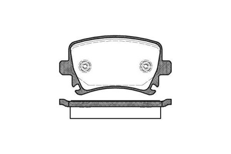 Колодки гальмівний диск. задн. (Remsa) Audi A3 1.4 03-12,Audi A3 1.6 03-12,Audi A3 1.6 08-13 (P11313.00) WOKING P1131300