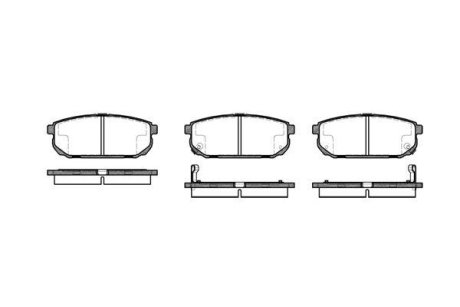 Колодки гальмівний диск. задн. (Remsa) Kia Sorento i 2.4 02-,Kia Sorento i 2.5 02- (P11423.02) WOKING P1142302