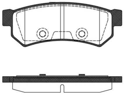 Колодки тормозные диск. задн. (Remsa) Chevrolet Lacetti 05> (P11483.10) WOKING P1148310