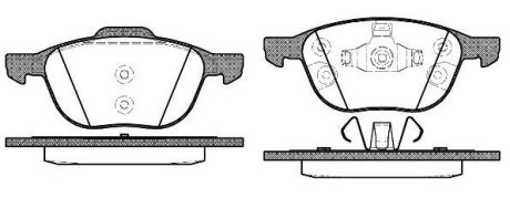 Колодки тормозные диск. перед. (Remsa) Ford C-max ii 1.0 10-,Ford C-max ii 1.6 10- (P11823.30) WOKING P1182330