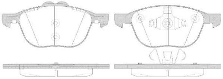 Колодки тормозные диск. перед. (Remsa) Ford Kuga II Connect II (P11823.50) WOKING P1182350