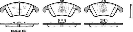 Колодки гальмівний диск. перед. (Remsa) MB C204 E212 Girling ver. (P12043.00) WOKING P1204300