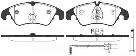 Колодки тормозные диск. перед. (Remsa) Audi A4 09>16 A6 11>18 Q5 08>17 (P12043.31) WOKING P1204331