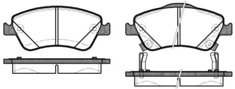 Колодки гальмівний диск. перед. (Remsa) Toyota Auris 06>12 (P12103.02) WOKING P1210302