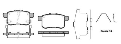 Колодки гальмівний диск. задн. (Remsa) Honda Accord 08>15 (P12323.12) WOKING P1232312