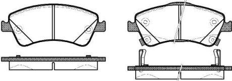 Колодки гальмівний диск. перед. (Remsa) Toyota Corolla Auris 06> 12> / Avensis 08>18 (P12413.02) WOKING P1241302