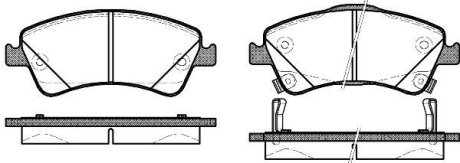 Колодки гальмівний диск. перед. (Remsa) Toyota Avensis III 08>18 (P12413.12) WOKING P1241312