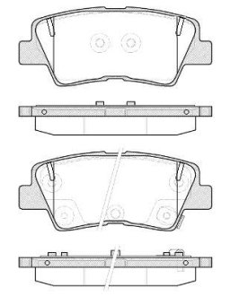 Колодки гальмівний диск. задн. (Remsa) Ssang Yong Korando 10> / Toyota Auris 12> / Hyundai i20 15>, i30 11> 15> Elantra 15> / Sonata 05> / Grand WOKING P1262352