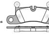 Колодки тормозные диск. задн. (Remsa) Porsche Cayenne (10-), VW Touareg (10-) (P12793.10) WOKING P1279310 (фото 1)