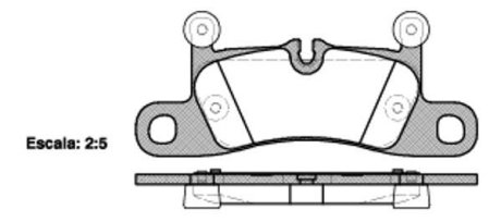 Колодки тормозные диск. задн. (Remsa) Porsche Cayenne (10-), VW Touareg (10-) (P12793.10) WOKING P1279310