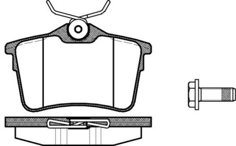 Колодки гальмівний диск. задн. (Remsa) Citroen Berlingo II (08-), Peugeot Partner II (08-), 308 I (07-) (P12823.00) WOKING P1282300