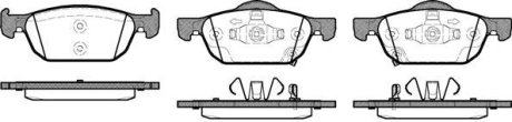 Колодки тормозные диск. перед. (Remsa) Honda Accord 08&gt;15 / Civic 12&gt; (P12843.02) WOKING P1284302 (фото 1)