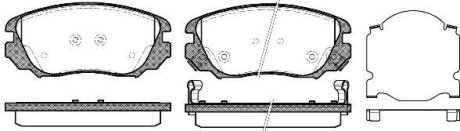 Колодки гальмівний диск. перед. (Remsa) Chevrolet Camaro 3.6 09-15,Chevrolet Malibu 2.0 12- (P12853.02) WOKING P1285302