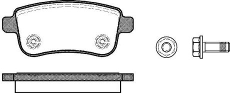 Колодки гальмівний диск. задн. (Remsa) Renault Fluence 1.5 10-,Renault Fluence 1.6 10- (P12873.00) WOKING P1287300