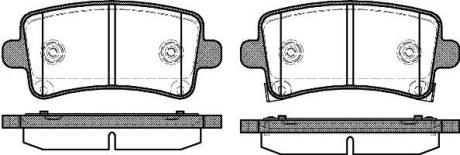 Колодки гальмівний диск. задн. (Remsa) Chevrolet Malibu 2.0 12-,Chevrolet Malibu 2.4 12- (P12883.04) WOKING P1288304 (фото 1)