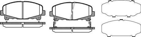 Колодки гальмівний диск. перед. (Remsa) Honda Accord 08> 15> (P12903.02) WOKING P1290302