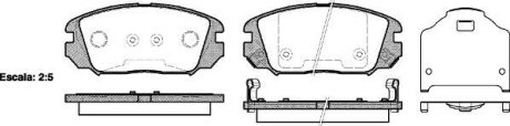 Колодки гальмівний диск. перед. (Remsa) Honda Civic viii 1.6 05-,Hyundai Grandeur 2.2 03- (P13043.02) WOKING P1304302