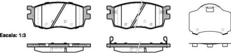 Колодки гальмівний диск. перед. (Remsa) Hyundai Accent Rio 05>10 / i20 08>15 (P13083.02) WOKING P1308302 (фото 1)