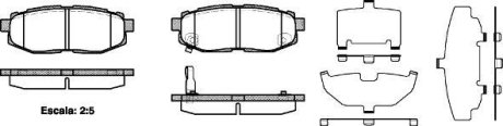 Колодки гальмівний диск. задн. (Remsa) Subaru Forester 13> / Legasy, Outback 09> / Tribeca 06> (P13283.01) WOKING P1328301