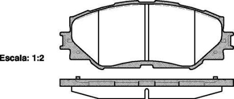 Колодки гальмівний диск. перед. (Remsa) Toyota Corolla Auris 06> 13> / Rav4 05> 12> (P13323.00) WOKING P1332300