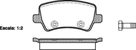 Колодки гальмівний диск. задн. (Remsa) Ford Galaxy 1.6 06-15,Ford Galaxy 1.8 06-15 (P13363.00) WOKING P1336300