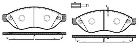 Колодки гальмівний диск. перед. (Remsa) PSA Jumper Boxer 06> 11> 15>, Fiat Ducato 06> 11> (P13373.12) WOKING P1337312