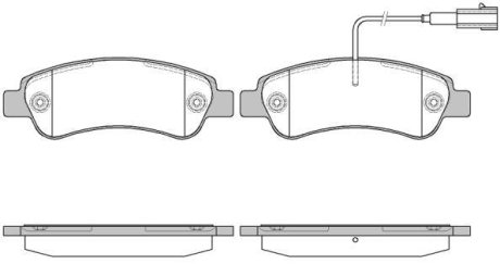 Колодки тормозные диск. задн. (Remsa) Citroen Jumper 2.0 06-,Citroen Jumper 2.2 06- (P13383.02) WOKING P1338302