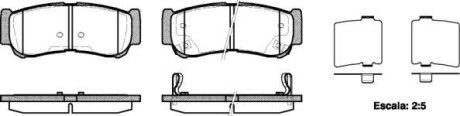 Колодки тормозные диск. задн. (Remsa) Hyundai H-1 cargo 2.5 08-,Hyundai H-1 travel 2.5 08- (P13393.02) WOKING P1339302 (фото 1)