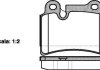 Колодки тормозные диск. задн. (Remsa) VW Touareg I Brembo ver. (P13403.00) WOKING P1340300 (фото 1)