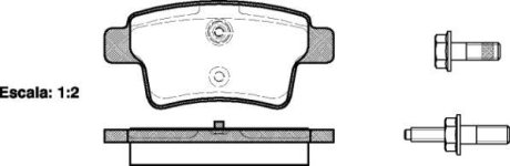 Колодки гальмівний диск. задн. (Remsa) Citroen C4 grand picasso i 1.6 06-,Citroen C4 grand picasso i 1.8 06- (P13413.00) WOKING P1341300