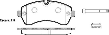 Колодки гальмівний диск. перед. (Remsa) Mercedes-benz Sprinter 46-t 3.0 06-,Mercedes-benz Sprinter 5-t 1.8 06- (P13433.00) WOKING P1343300