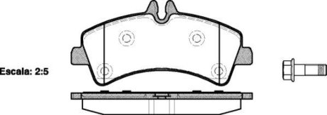 Колодки гальмівний диск. задн. (Remsa) MB Sprinter II III / VW Crafter I II Bosch ver. (P13473.00) WOKING P1347300