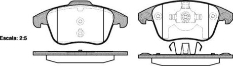 Колодки гальмівний диск. перед. (Remsa) PSA C4 Picasso, Grand Picasso 08>13 / DS4 DS5 12> (P13493.00) WOKING P1349300