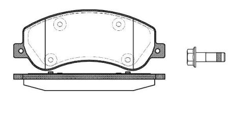 Колодки гальмівний диск. перед. (Remsa) VW Amarok 10> (P13503.00) WOKING P1350300