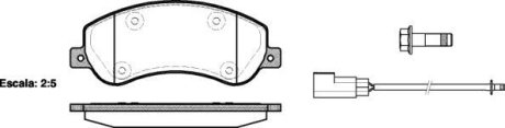 Колодки гальмівний диск. перед. (Remsa) Ford Tourneo connect 1.8 02-13,Ford Transit 2.2 06-14 (P13503.02) WOKING P1350302