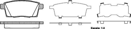 Колодки гальмівний диск. задн. (Remsa) Mazda Cx-7 2.2 06-,Mazda Cx-7 2.3 06-,Mazda Cx-7 2.5 06- (P13683.00) WOKING P1368300