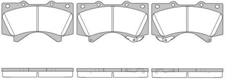 Колодки гальмівний диск. перед. (Remsa) Toyota LC200 LC150, Lexus LX570 GX460 (P13713.02) WOKING P1371302