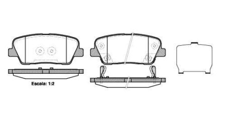 Колодки тормозные диск. задн. (Remsa) Hyundai Equus centennial 4.6 09-,Hyundai Genesis 2.0 08- (P13743.02) WOKING P1374302