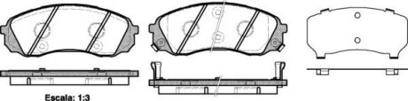 Колодки гальмівний диск. перед. (Remsa) Hyundai H-1 08> / Carnival 06> (P13913.02) WOKING P1391302