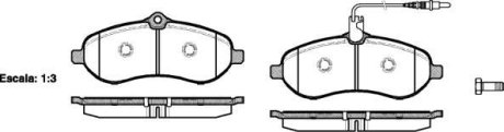 Колодки тормозные диск. перед. (Remsa) Citroen Jumpy 1.6 07-,Citroen Jumpy 2.0 07- (P13923.01) WOKING P1392301