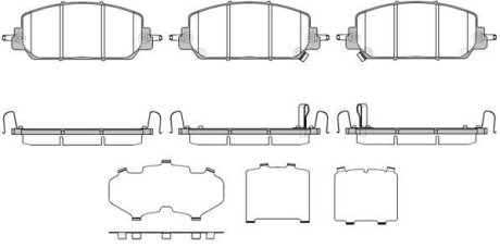 Колодки гальмівний диск. перед. (Remsa) Honda CR-V 2,4i 17> (P14083.22) WOKING P1408322