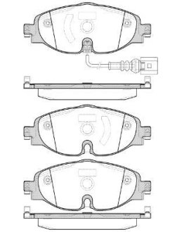 Колодки тормозные диск. перед. (Remsa) Audi A3 1.2 12-,Audi A3 1.4 12-,Audi A3 1.4 13- (P14153.01) WOKING P1415301