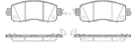 Колодки тормозные диск. перед. (Remsa) Nissan Teana Altima 13> / Leaf 10> (P14173.04) WOKING P1417304