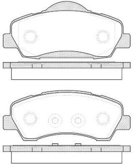 Колодки тормозные диск. перед. (Remsa) Citroen C4 cactus 1.2 14-,Citroen C-elysee 1.2 12- (P14303.00) WOKING P1430300