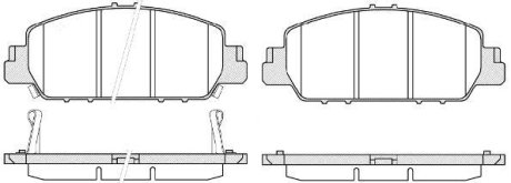 Колодки гальмівний диск. перед. (Remsa) Honda HR-V 15> / Accord 3,5i 12> (P14483.02) WOKING P1448302