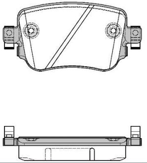 Колодки гальмівний диск. задн. (Remsa) Audi A1 2.0 10-,Audi A1 sportback 2.0 11- (P14493.08) WOKING P1449308