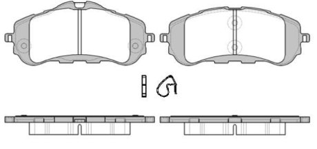 Колодки тормозные диск. перед. (Remsa) Peugeot 308 ii 1.2 13-,Peugeot 308 ii 1.6 13- (P14593.00) WOKING P1459300