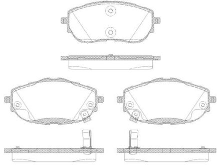 Колодки гальмівний диск. перед. (Remsa) Toyota Corolla Auris 13>18 (P14613.02) WOKING P1461302