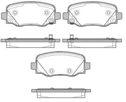 Тормозные колодки зад. Fiat 500/Jeep Compass/Renegade 14- WOKING P14783.02