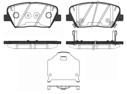 Колодки гальмівний диск. перед. (Remsa) Kia Carens iv 1.6 13-,Kia Carens iv 1.7 13- (P15123.02) WOKING P1512302